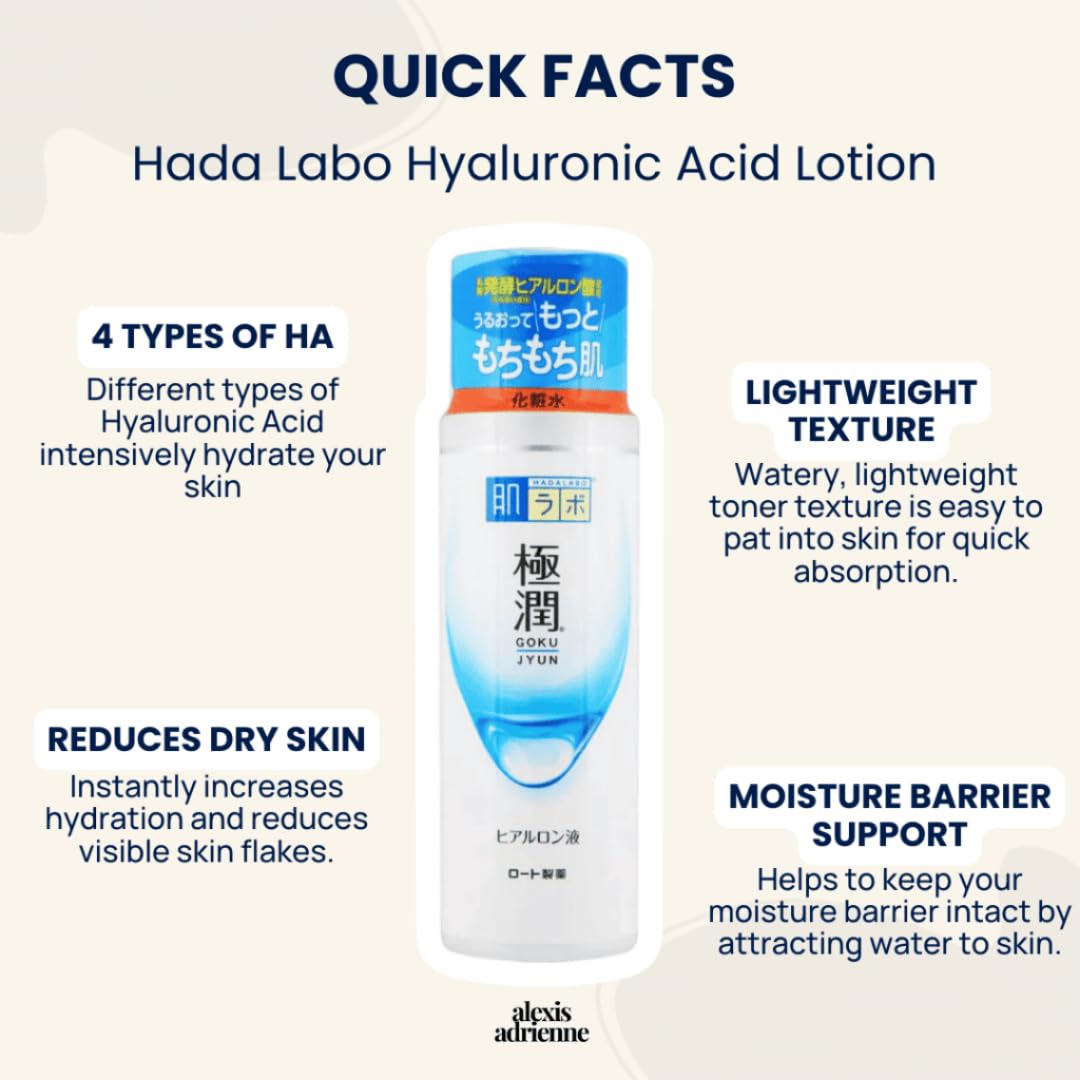 Hada Labo Gokujun Hyaluronic Acid Lotion Light Type Contains 3 Types of Hyaluronic Acid 170ml