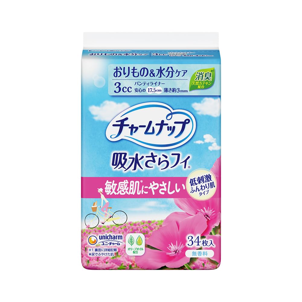 Charm Nap Soft Skin for Women 3cc 34 Pieces Panty Liner 17.5cm [For those with mild urine leakage]
