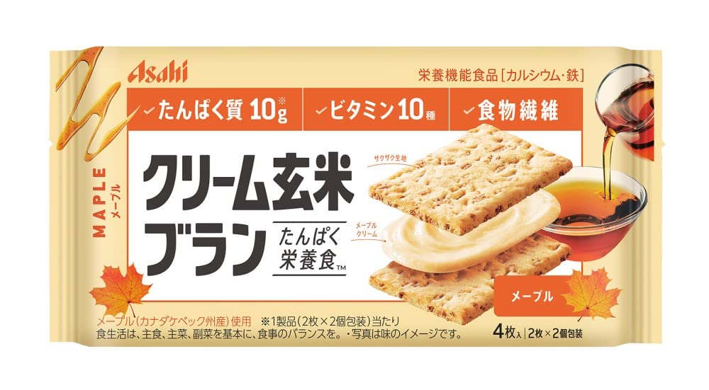Asahi Group Foods Cream Brown Rice Bran Maple 72g x 8 pieces