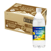 CRYSTAL SPARK Carbonated Water 500ml x 24 Lemon Strong Carbonated Water Iris Ohyama Plastic Bottle Case 500ml Bottle Split Material