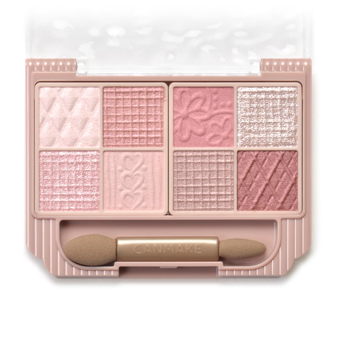 Canmake Petit Palette Eyes 03 Mignonne Ribbon 2.0g Eyeshadow Palette with Tip Pink