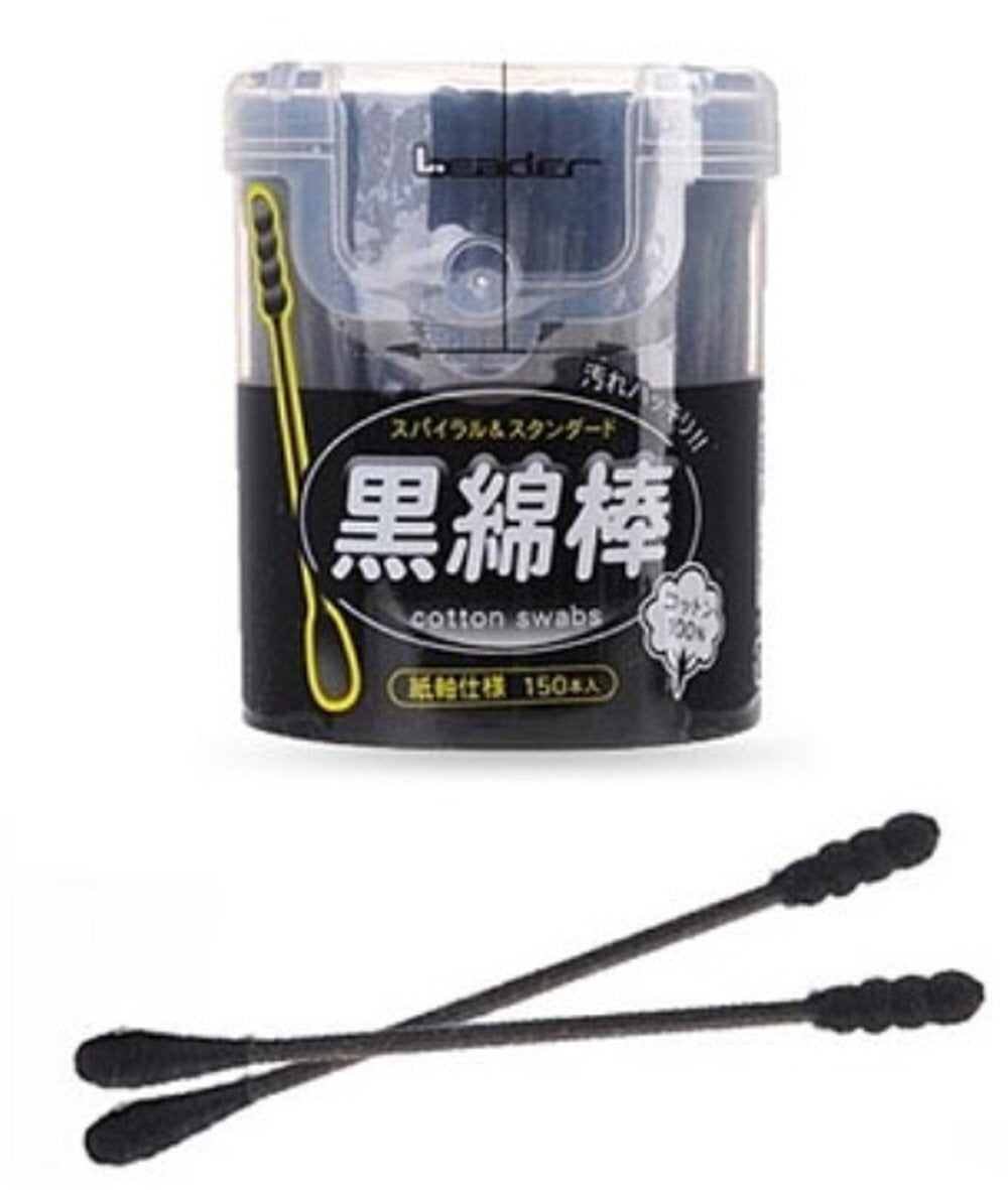 Leader black cotton swab 150 pieces x (2 sets)