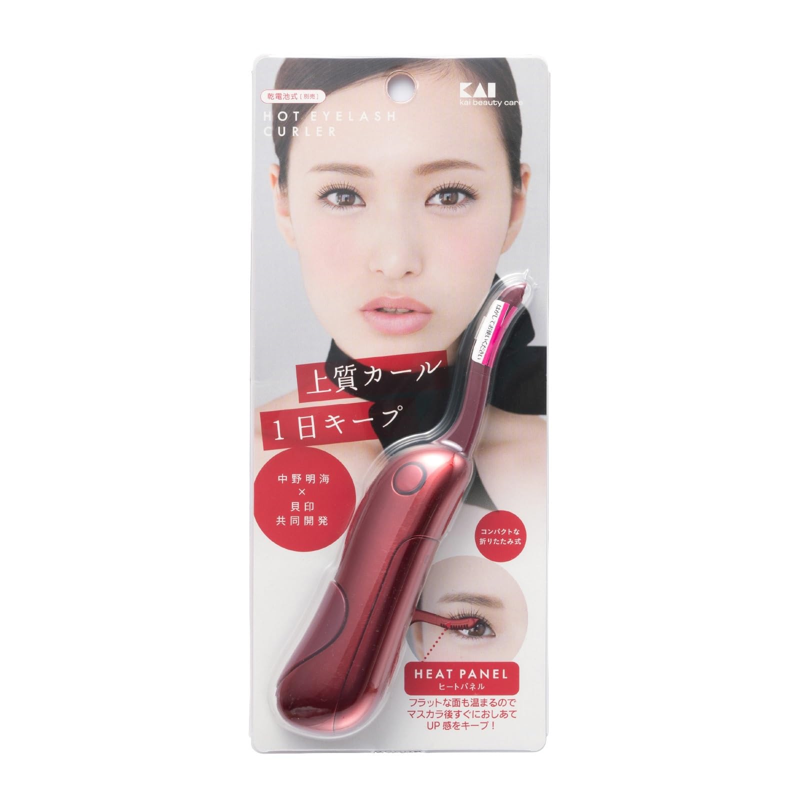 Kai hot eyelash curler glamorous red KQ-0342 eyelash curler 1 piece (x 1)