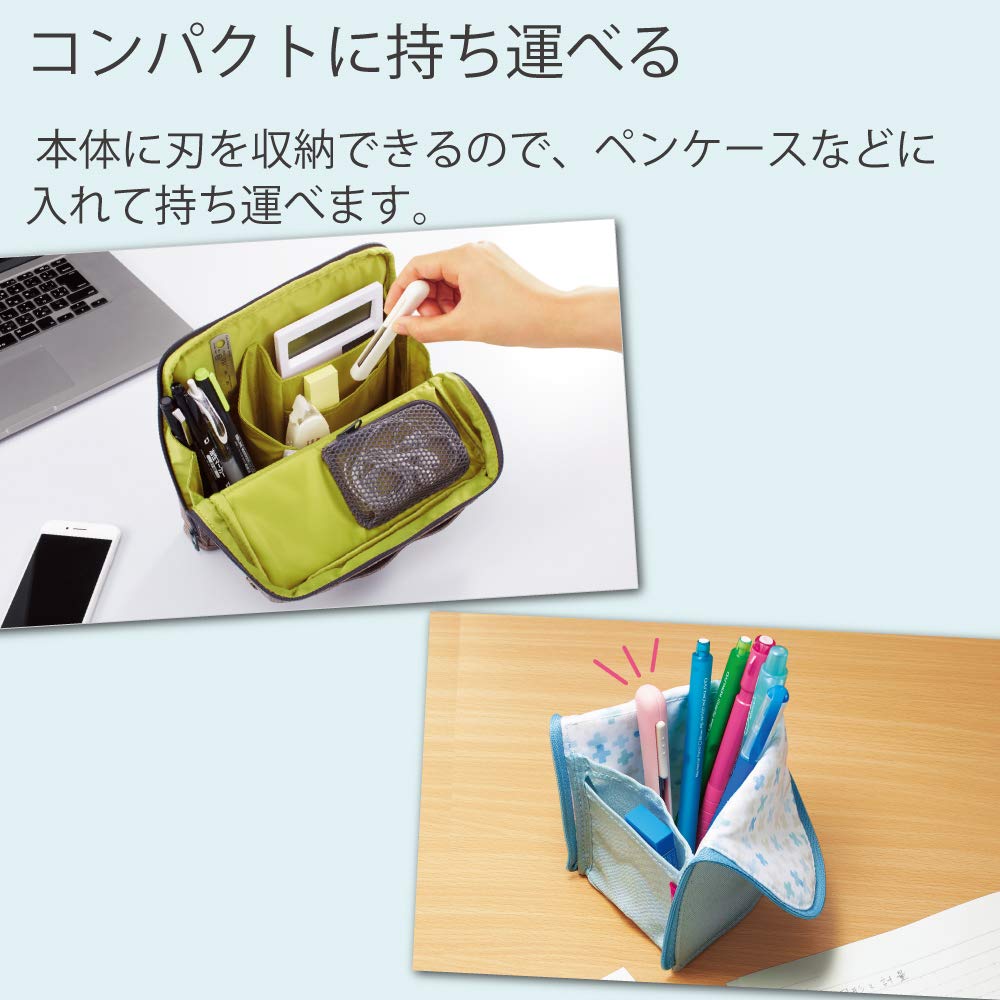 KOKUYO Scissors Compact Portable Scissors Sakusapoche Glueless Blade Peach Hasa-P320LP