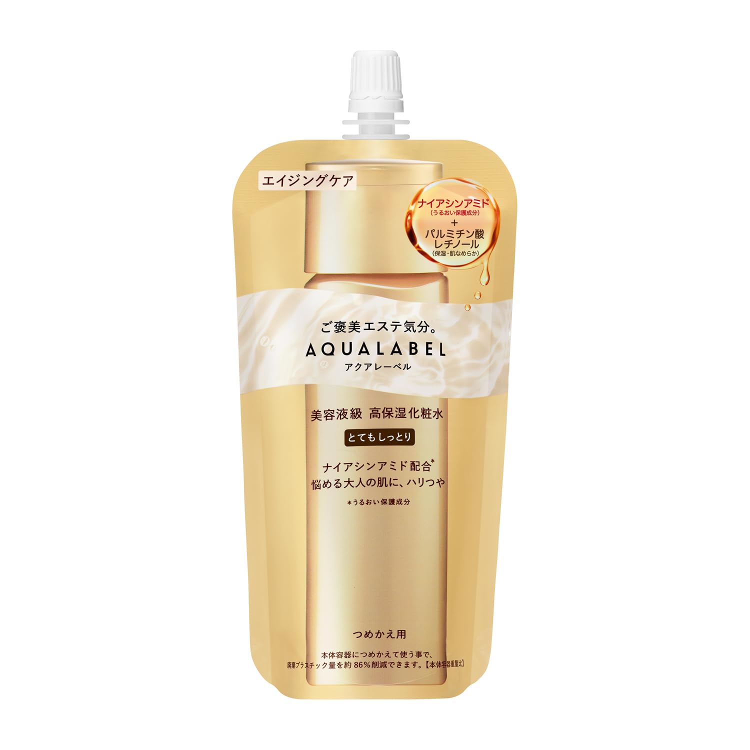 AQUALABEL Treatment Lotion (Oil-in) Very Moist 150mL Refill Retinol Palmitate Niacinamide Lotion Aging Care Released in February 2024