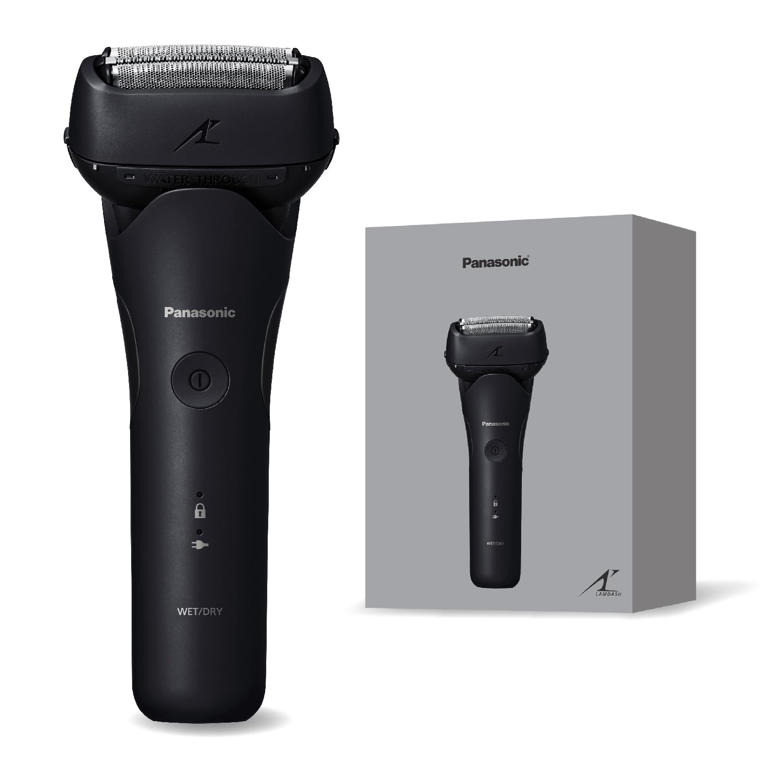 Panasonic Men's Shaver Ramdash 3-Blade Electric Razor AC Adapter Charging Water Through Cleaning ES-L321W-K Black