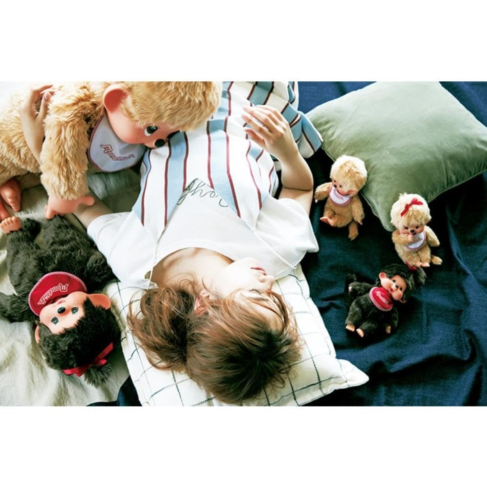 Sekiguchi Monchhichi Premium Standard S Brown Girl 251094 H21.5 x W13 x D7.5cm