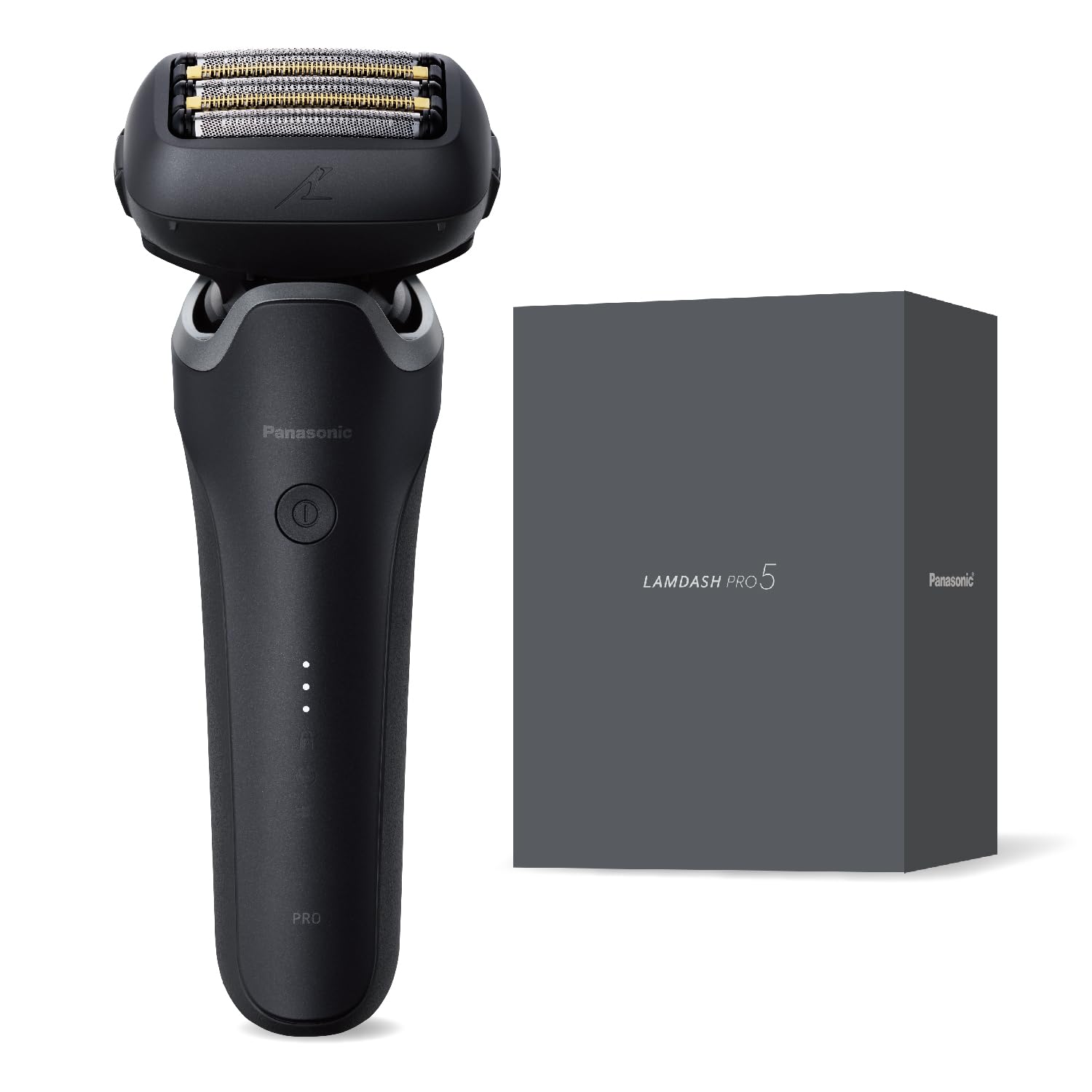 Panasonic Men's Shaver Ramdash PRO 5-Blade Electric Razor Ramdash AI⁺ AC Adapter Charging ES-L551D-K Matte Black