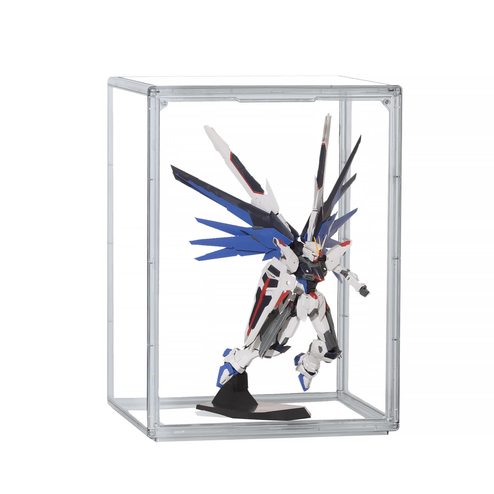 Hachibanya Figure Case, UV Protection, Transparent Display Case, Magnetic Door, Collection Case, Stackable, Easy to Assemble, Width 29.2 x Depth 25 x Height 40cm, Clear