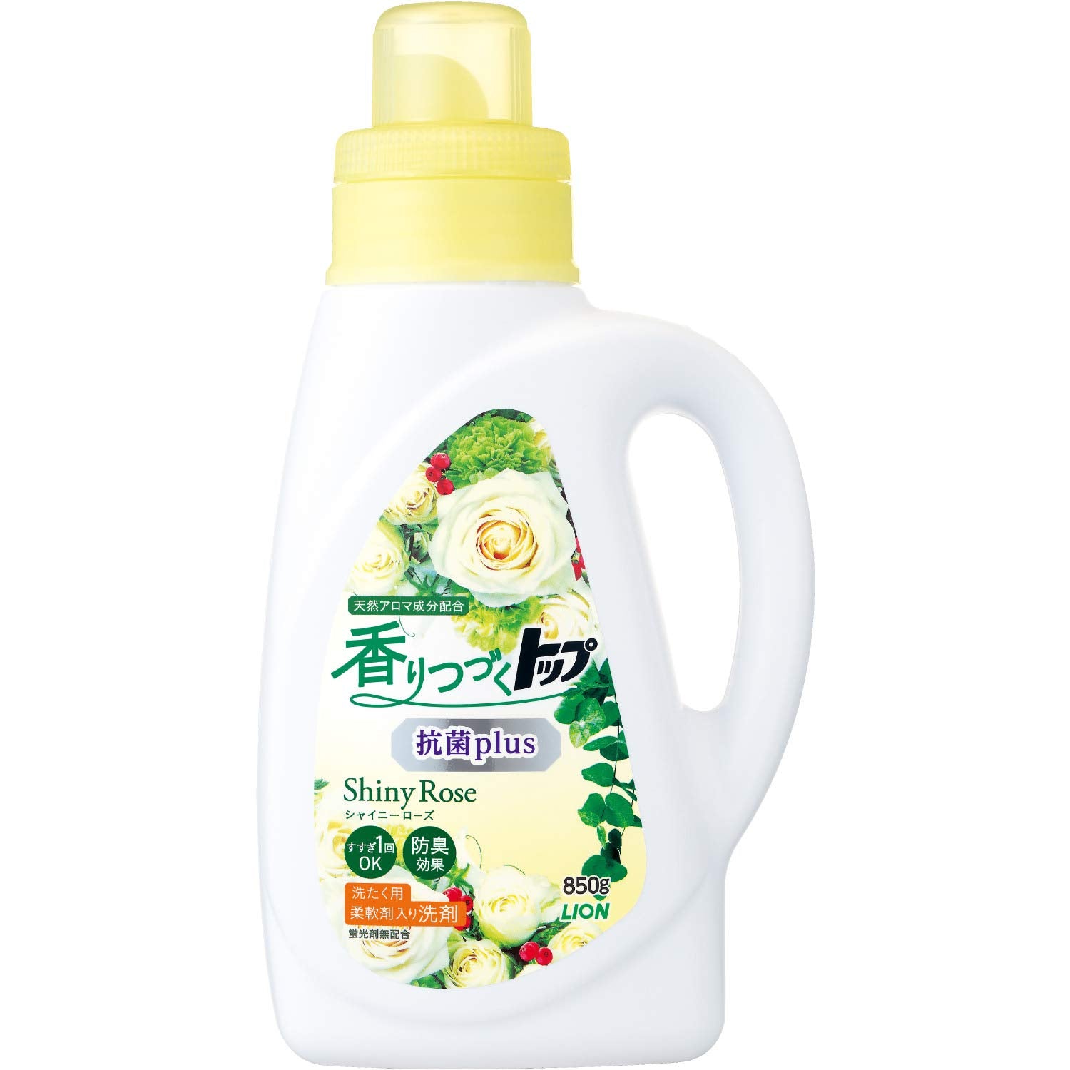 Top Lasting Scent Antibacterial Plus Shiny Rose No Fluorescent Agent Laundry Detergent with Softener Liquid Main Unit 850g