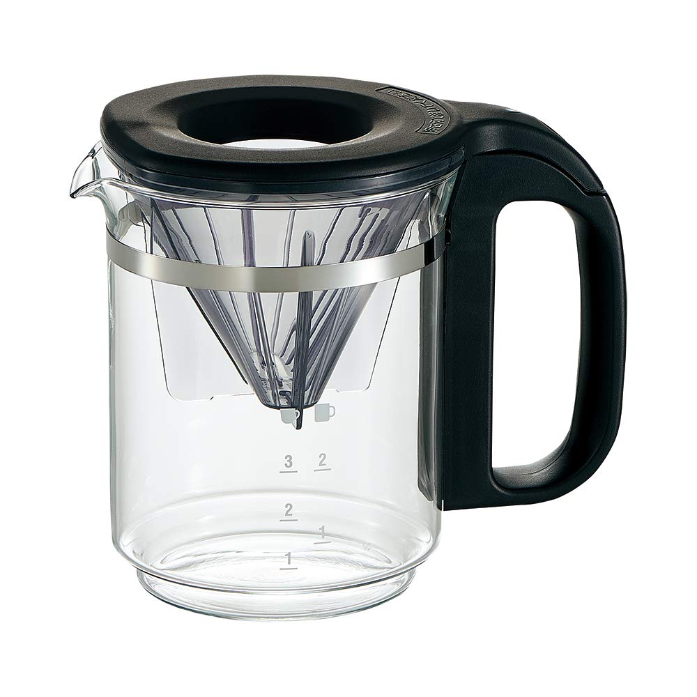 Zojirushi Mahobin Coffee Maker for 3 Cups STAN. Drip Type High Temperature Extraction Removable Water Tank 2 Mugs Black EC-XA30-BA