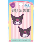 Pioneer Pioneer Sanrio Kuromi 2 pieces Width 28mm x Height 23mm Sticker/Iron Dual use Adhesive SCW480-SCW49
