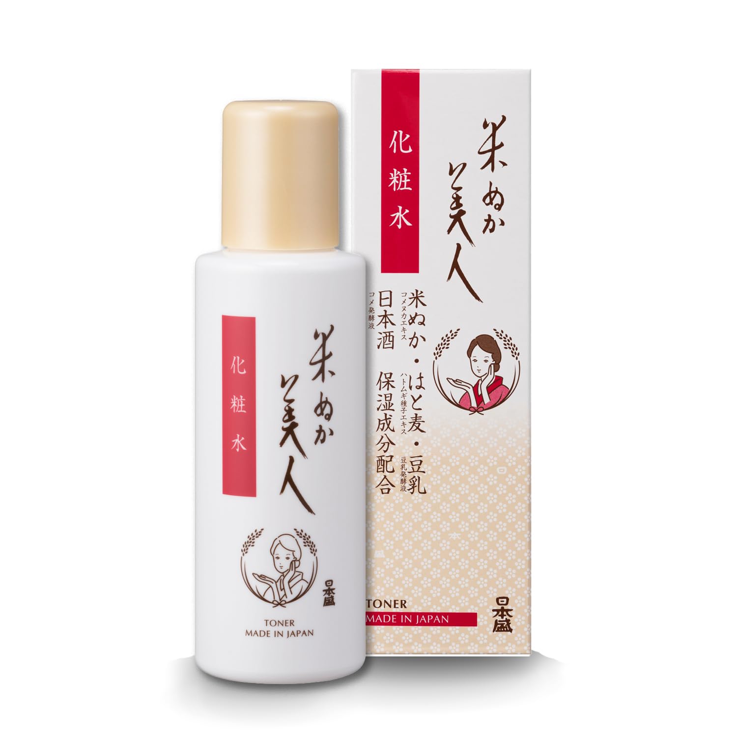 Nihonmori Rice Bran Bijin Lotion 120mL (Fragrance-free, Color-free, Weakly acidic)