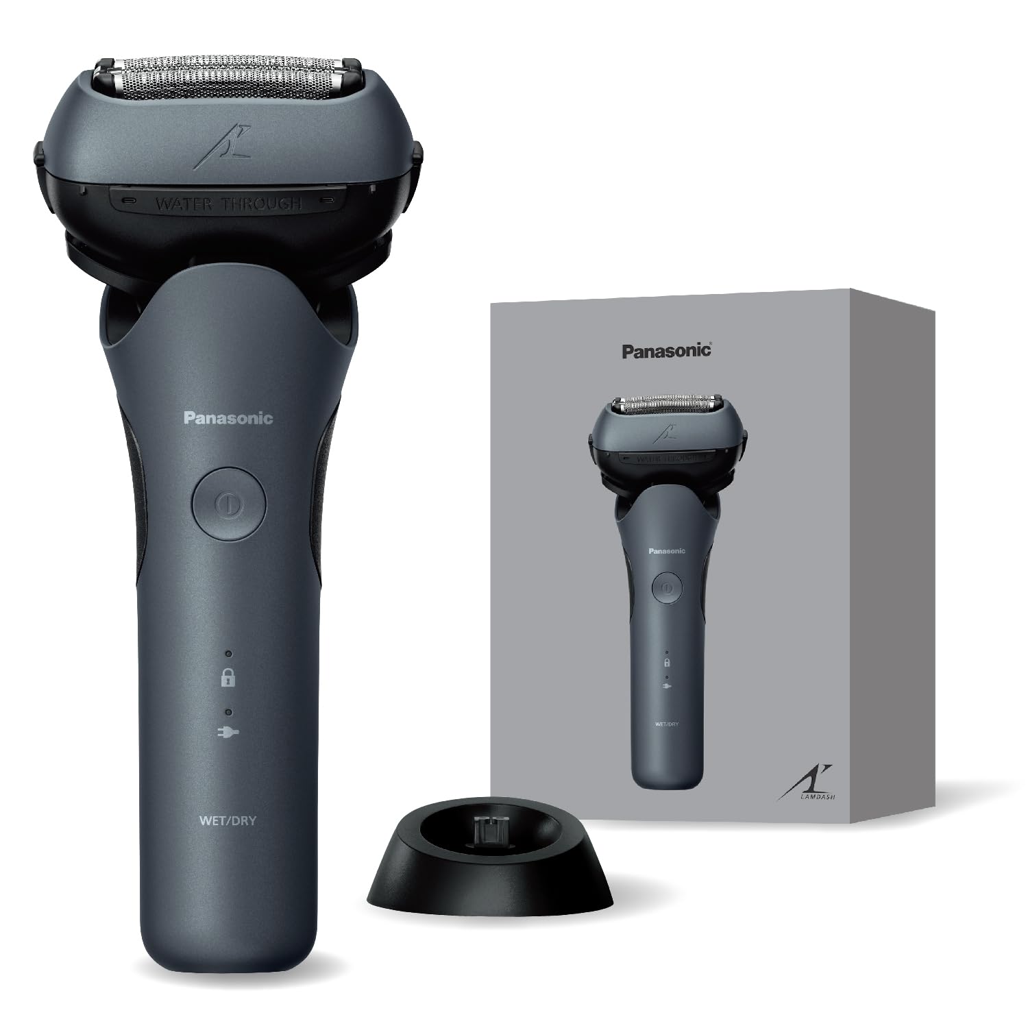 Panasonic Men's Shaver Ramdash 3-Blade Electric Razor AC Adapter Charging/Charging Stand Close Contact 3D Head ES-L361W-A Teal Bull