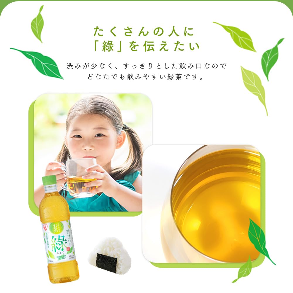 아이리스 오야마 (IRIS OHYAMA) 녹차 500ml × 24 책 綠 페트병