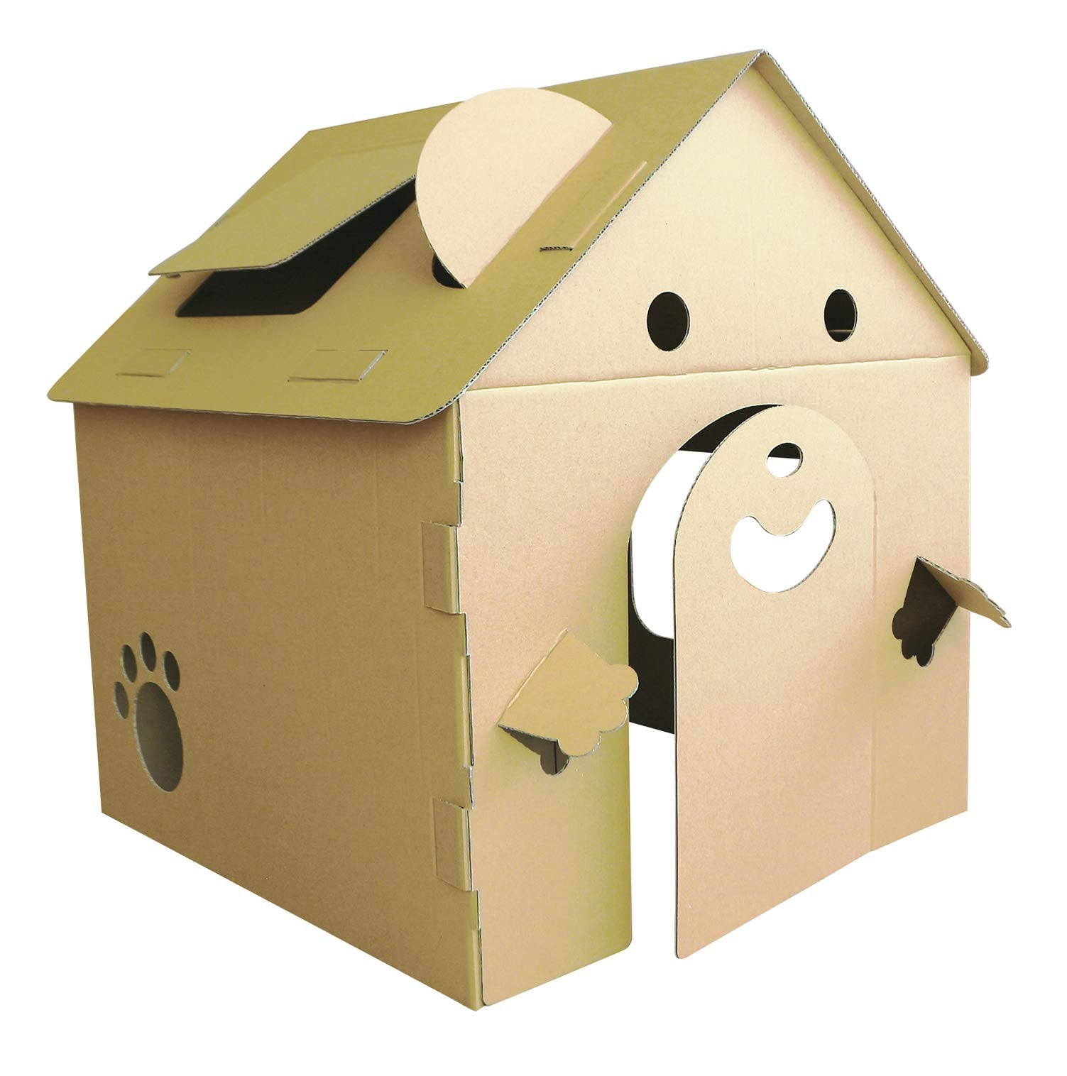 Cowboy Bear's Drawing House Cardboard House Free Drawing
