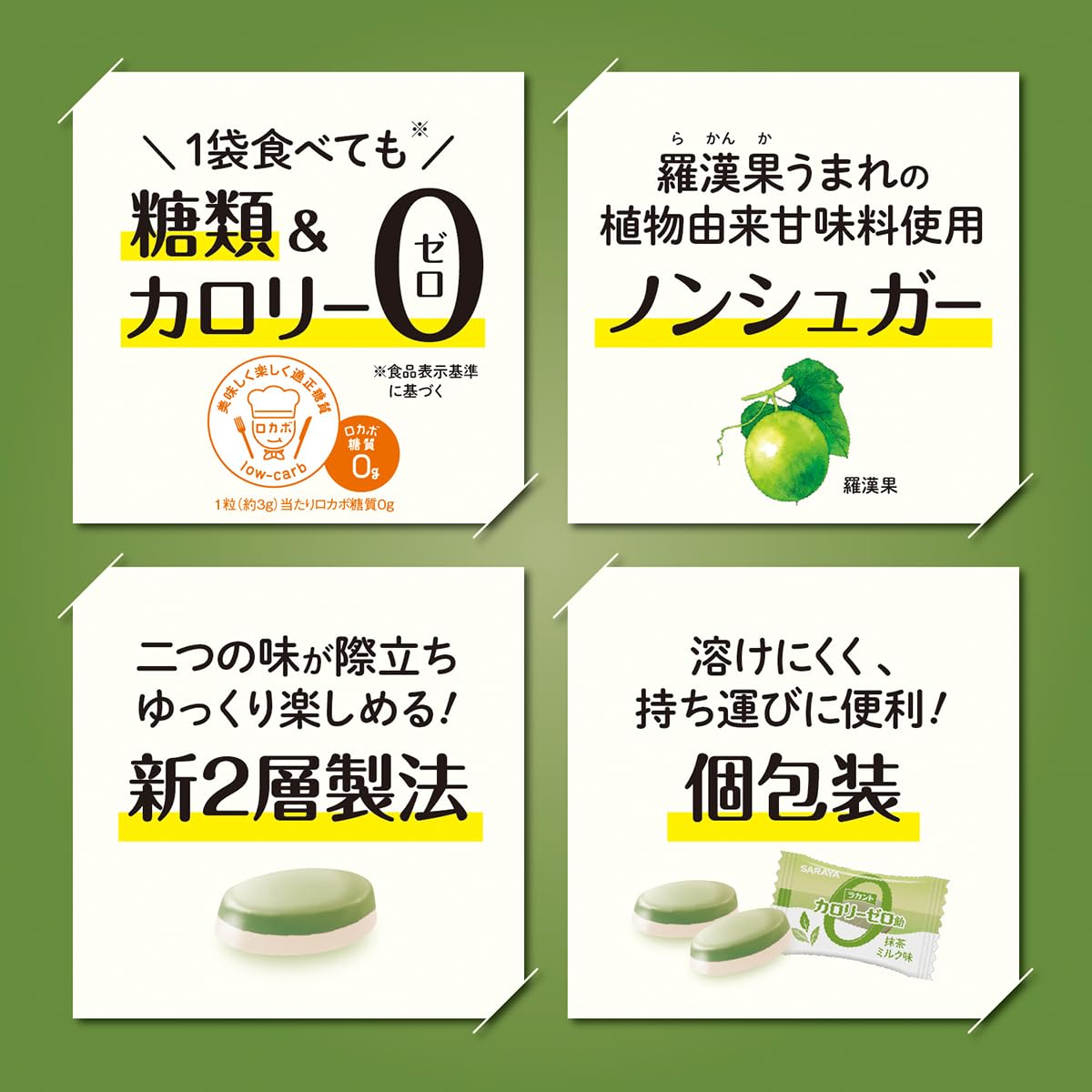 Lakanto Zero Calorie Candy Matcha Milk Flavor