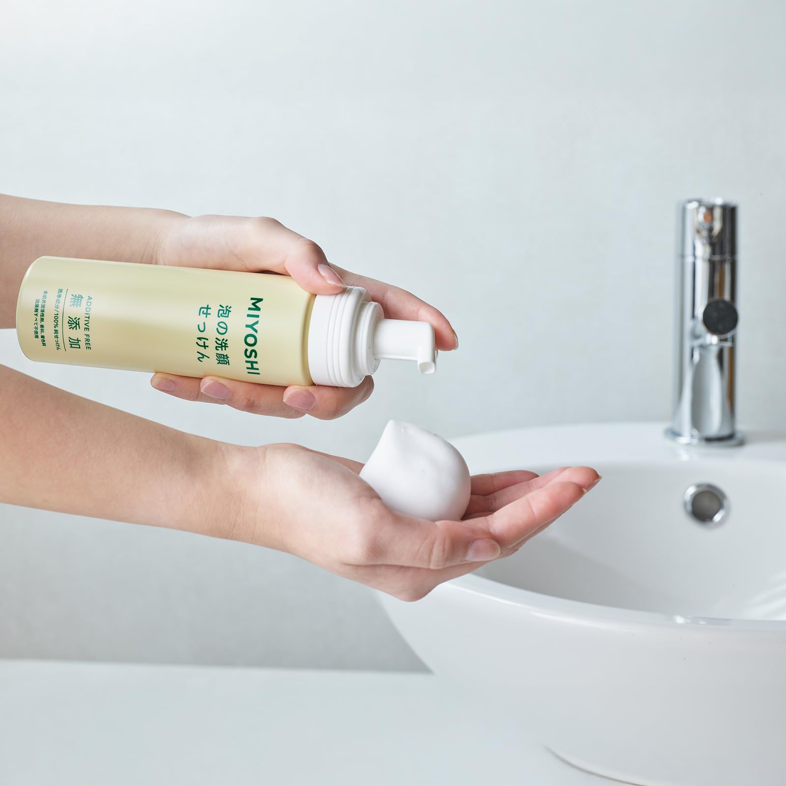 MIYOSHI 무첨가 거품 세안 비누 리필 리필 180mL