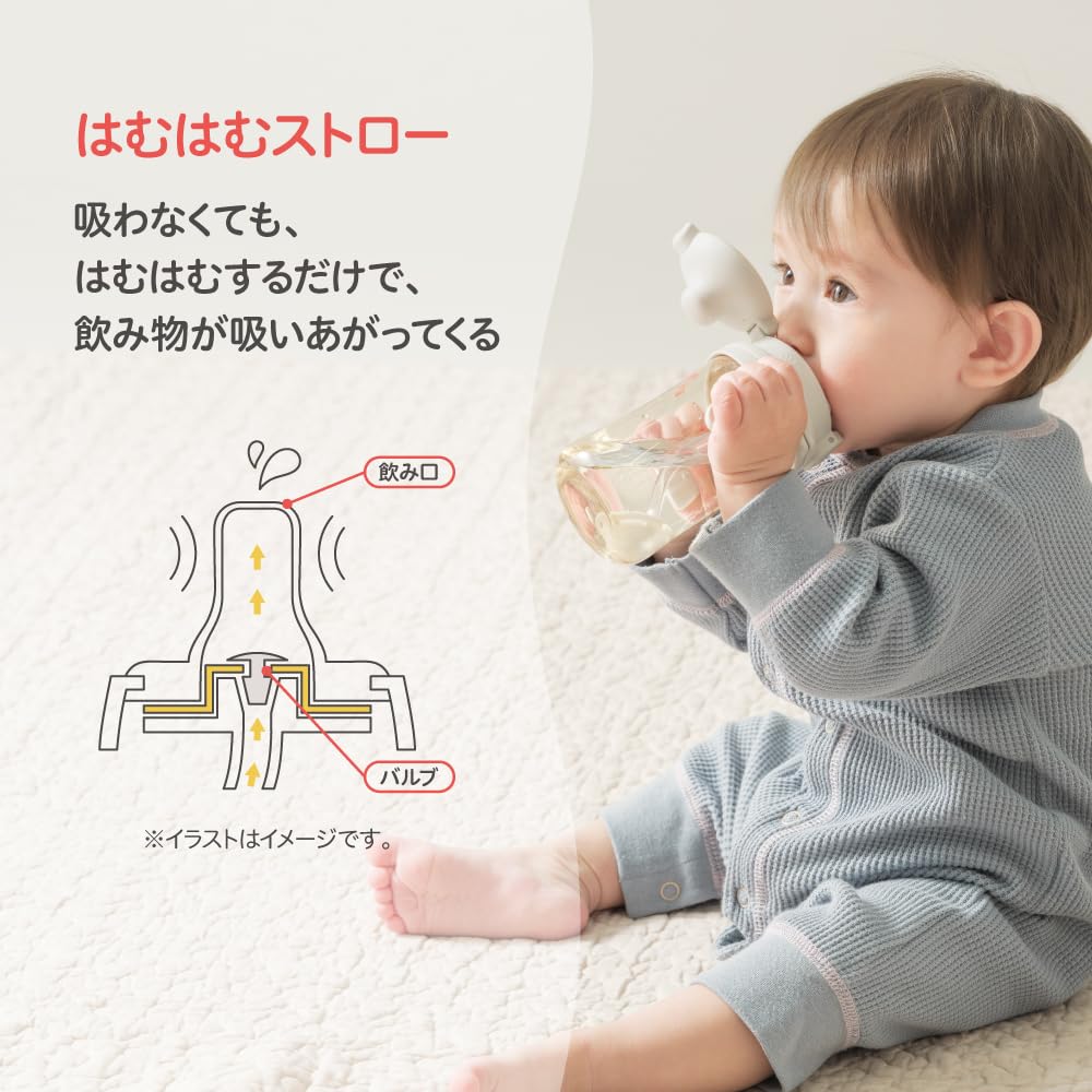 PIGEON magmag magmag growth experience 3 types of cups & straws set with bottle