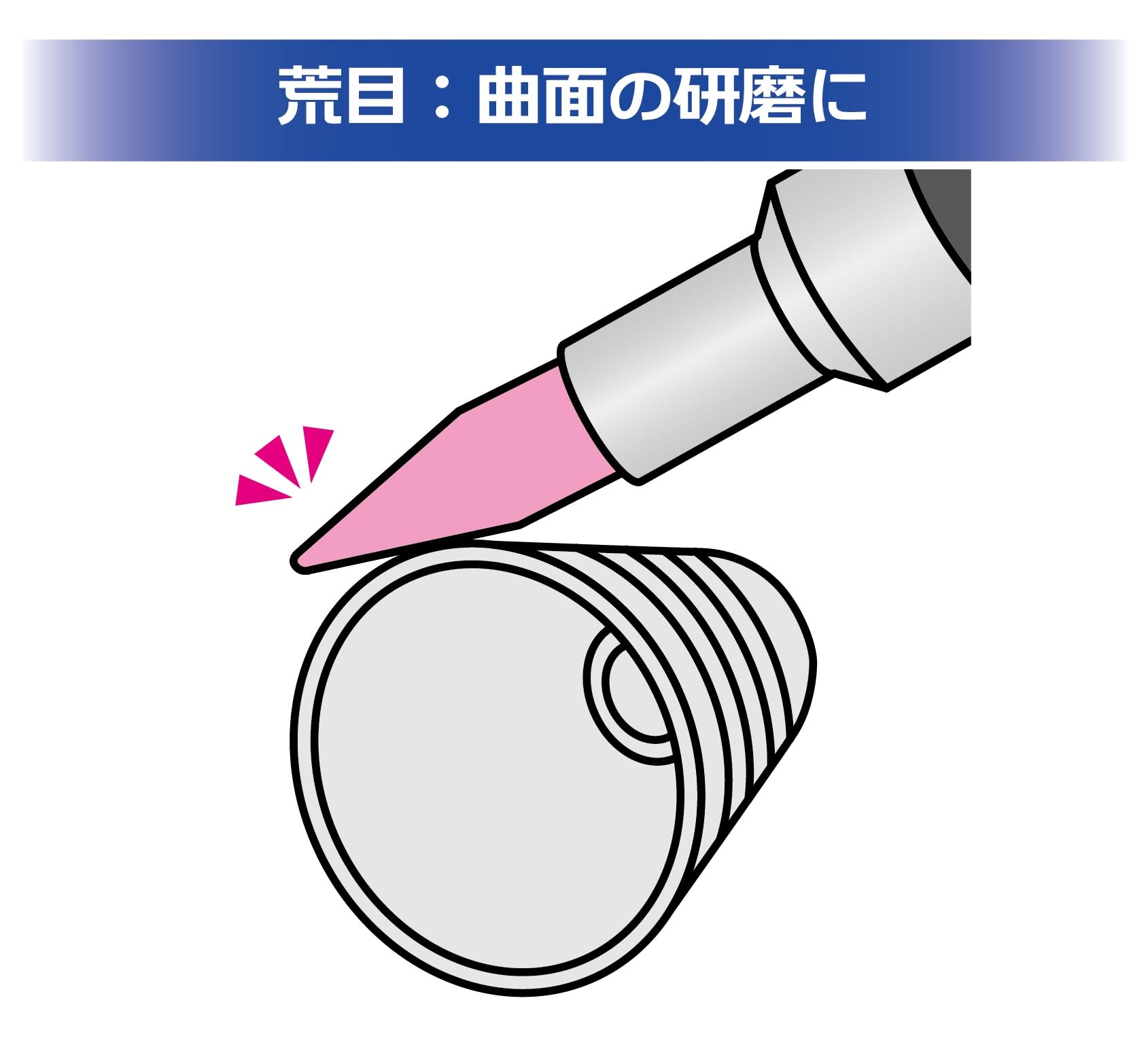 Plamo Improvement Committee (Plamokojoiinkai) Mugen Brush File Coarse Hobby Tool PMKJ040-06