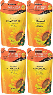 Kracie Dear Beaute HIMAWARI Shampoo Rich & Repair Refill 360ML Set of 4