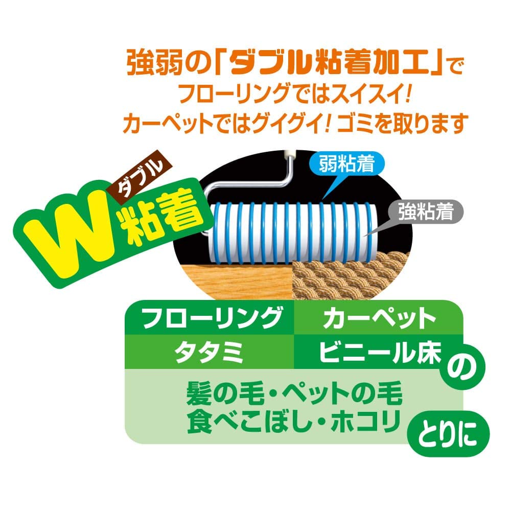 Nitoms CoroCoro Spare Tape Floor Cleaning 45 laps 4 rolls 160mm width tape replacement flooring carpet tatami pet hair dust mites pollen C4354