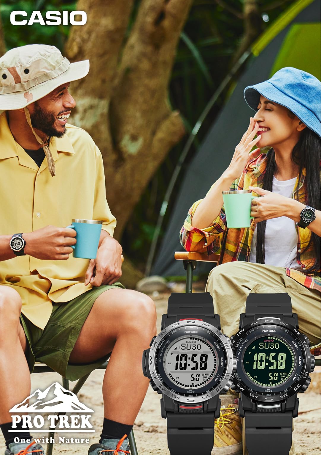 [Casio] Protrek Watch [Domestic Genuine] Climber Line Radio Solar Biomass Plastic PRW-35Y-1BJF Men's All Black