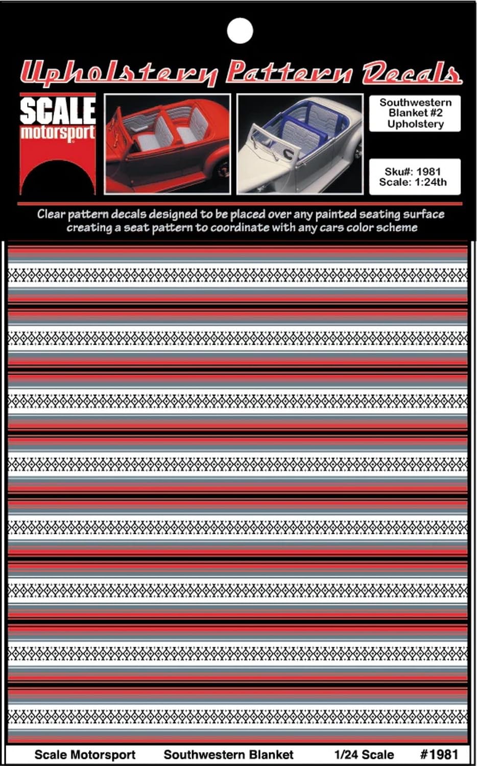 Quy Mô Motorsport 1/24 Mexico Chăn 2 Nội Thất Decal Mô Hình Nhựa Decal SMS1981