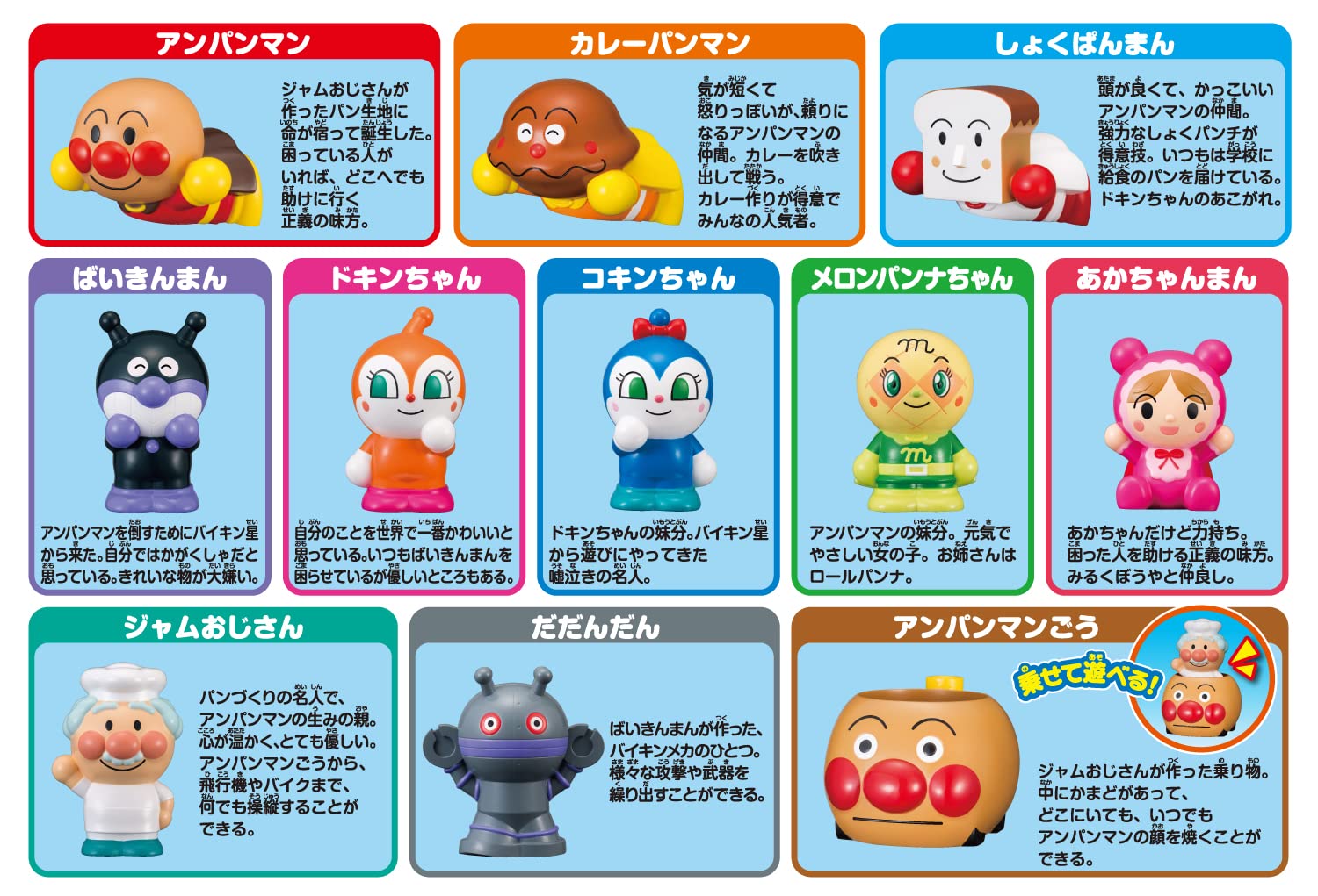 AGATSUMA Anpanman Finger Puppet Series Friends Full DX Set