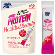 아미노 바이탈 아지노모토 아미노 단백질 for woman 딸기 맛 10 개 입 파우치 아미노산 BCAA EAA 소이 단백질 콜라겐 다이어트 여성