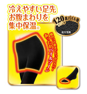苗条步行美丽的腿紧身衣满意加S-M尺寸黑色(SLIMWALK, compression Tights with warm processing， Black，SM)紧身衣