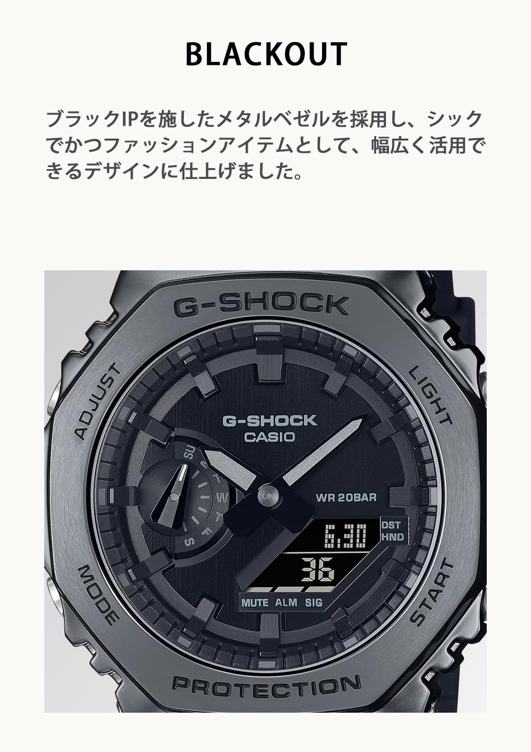 [G-SHOCK] [Casio] Watch [Domestic genuine product] Metal covered GM-2100BB-1AJF Men's Black