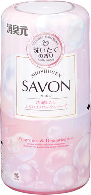 Deodorizing source SAVON [Freshly washed fluffy floral soap scent] Stand-alone air freshener deodorant / Room Toilet Entrance Bedroom Main unit 400ml [Kobayashi Pharmaceutical]