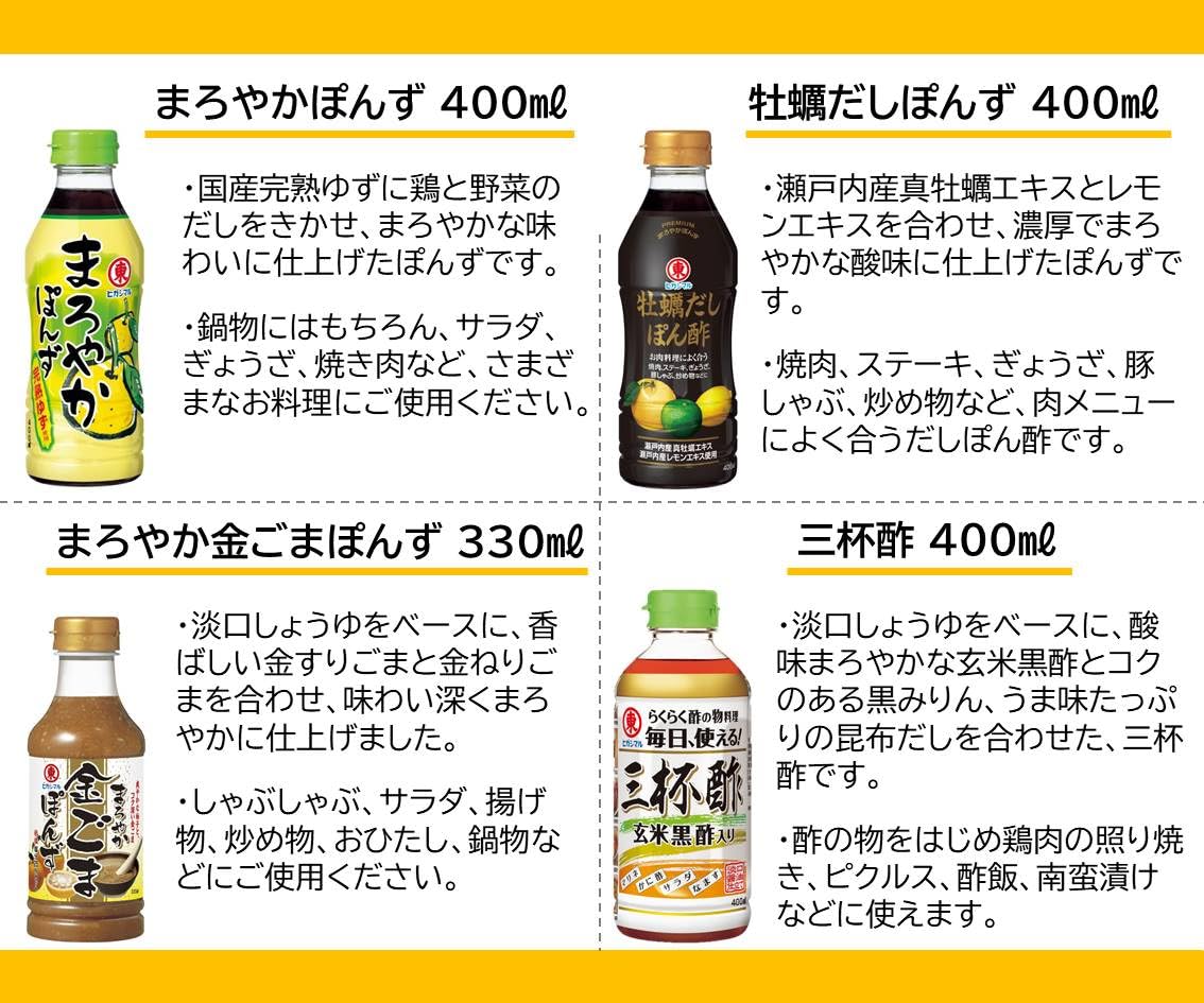 히가시마루 간장 마로야카 폰즈 400ml×3개