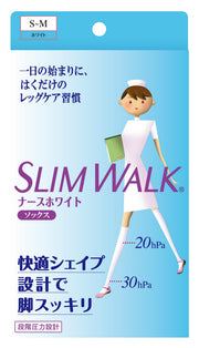 Tất nén SLIMWALK Y tá trắng S-M Tất nén y tá SLIMWALK