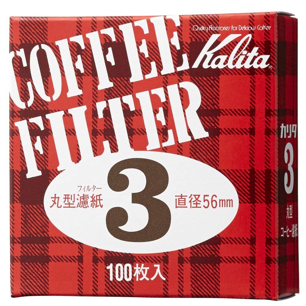 칼리타 Kalita 맛을 꺼내 커피 종이 필터 모카 익스프레스 #3 용 원형 여과지 3 100장 화이트 세련된 캠프 아웃도어 다방 골동품 결혼 축하 여성 남성 은퇴
