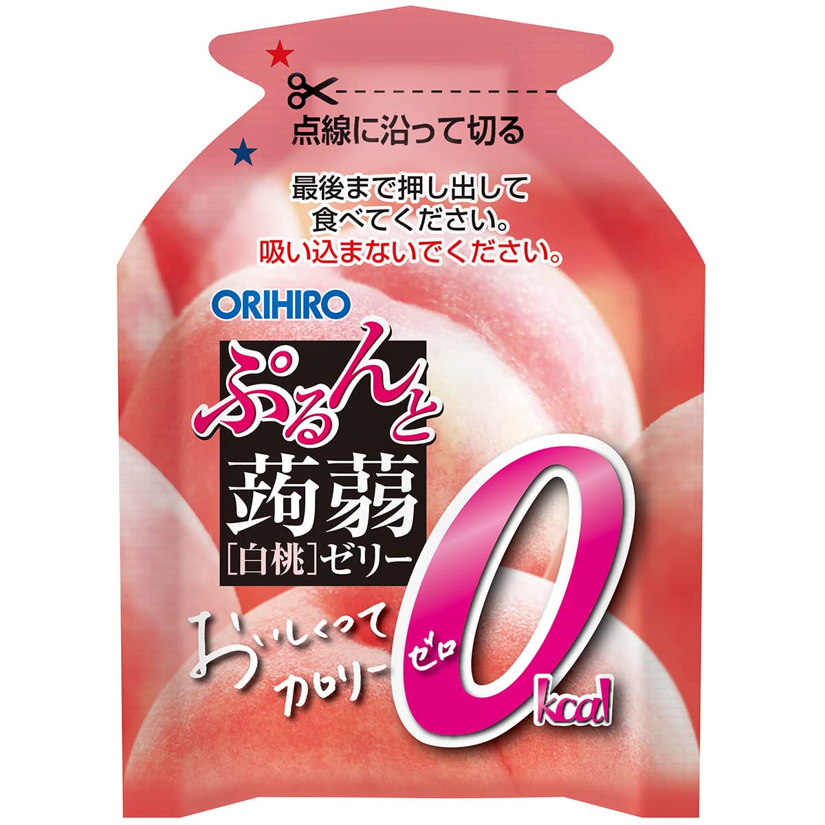 Orihiro Plandue Purunto Konjac Jelly Pouch Zero Calorie White Peach + Kyoho 12 miếng x 6 túi