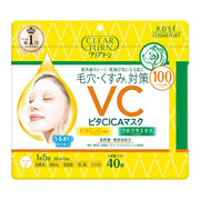 Clear Turn Vita CICA Face Pack Pore and Dullness Care Hypoallergenic Formula Large Capacity 40 Pieces Contains Vitamin C Derivative Centella Centella Extract KOSE