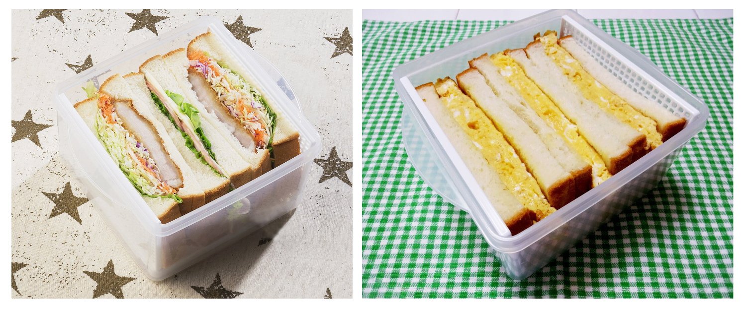 KOKUBO Sandwich Mesh x Case, Made in Japan, Storage Container, Picnic, Excursion, Lunch Box, Portable