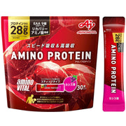 Amino Vital Ajinomoto Amino Protein Cassis Flavor 30 Piece Pouch Amino Acid BCAA EAA Whey Protein No Shaker Required No Measuring Required Portability