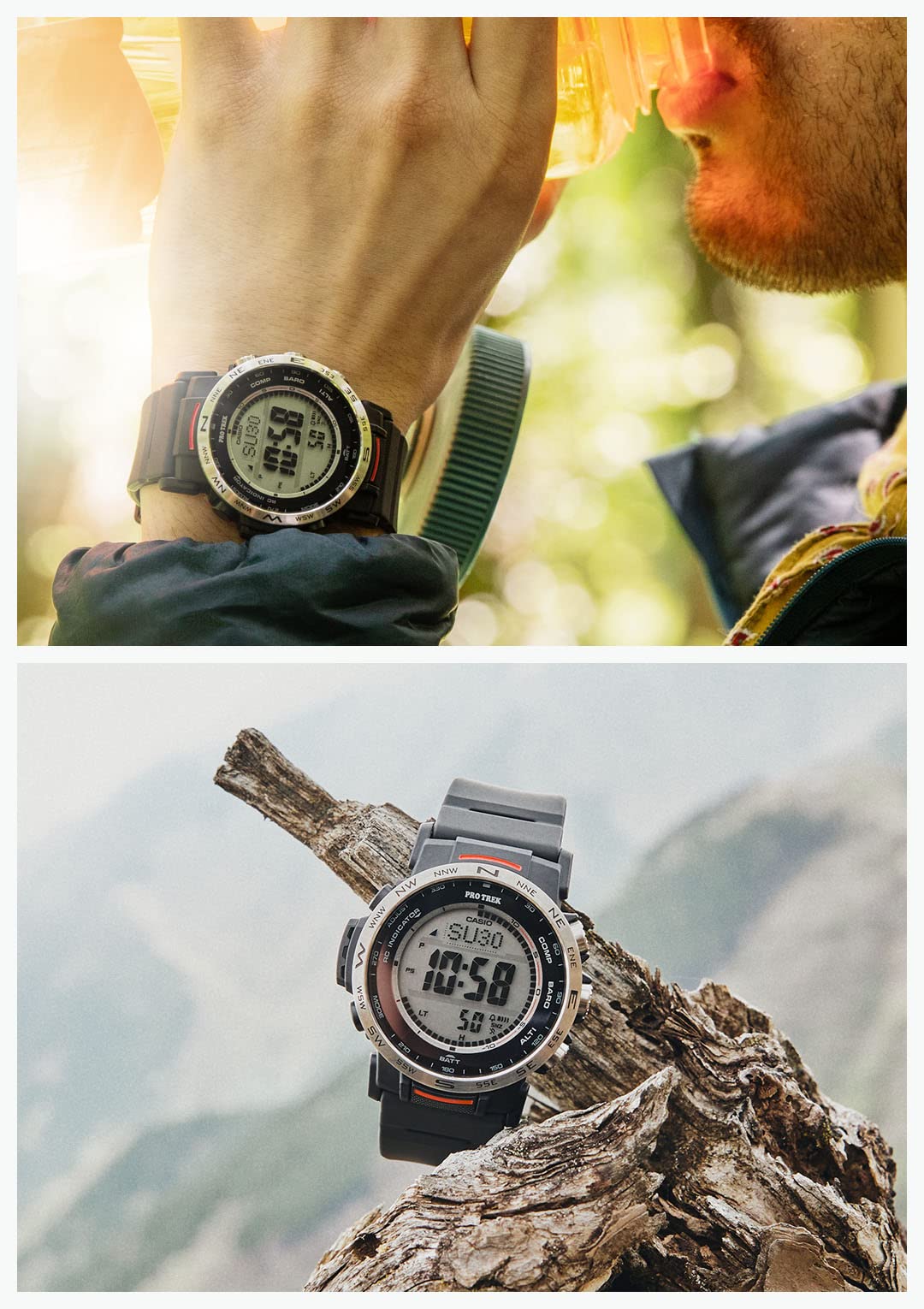 [Casio] Protrek Watch [Domestic Genuine Product] Climber Line Radio Solar Biomass Plastic PRW-35-1AJF Men's Black