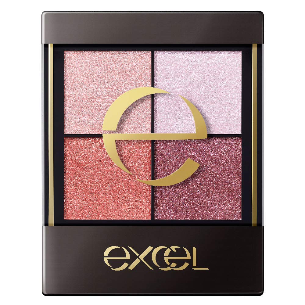 excel Real Close Shadow CS07 (Flower Barrette) Palette Eyeshadow Eyeshadow Palette Makeup 4 Colors 3 Textures (Glossy, Lame, Matte)