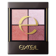 excel Real Close Shadow CS07 (Flower Barrette) Palette Eyeshadow Eyeshadow Palette Makeup 4 Colors 3 Textures (Glossy, Lame, Matte)