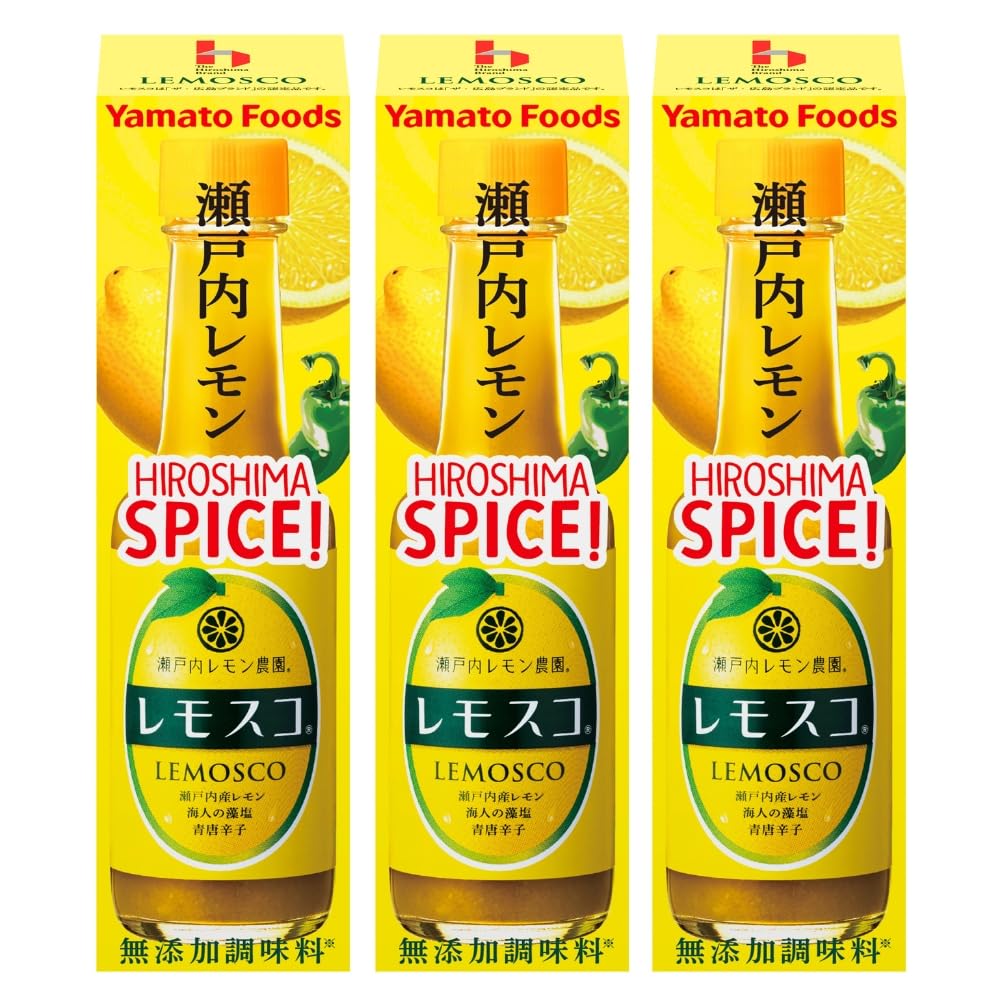 세토우치 레몬팜 레모스코 60g×3병 세트 국내산 향토 선물 히로시마 인기 매콤한 조미료