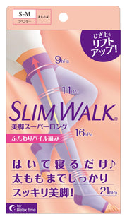 Compression Socks Slim Walk Beautiful Legs Super Long S-M Lavender Sleeping Compression Socks AskDoctors Thigh Sole Arch Support