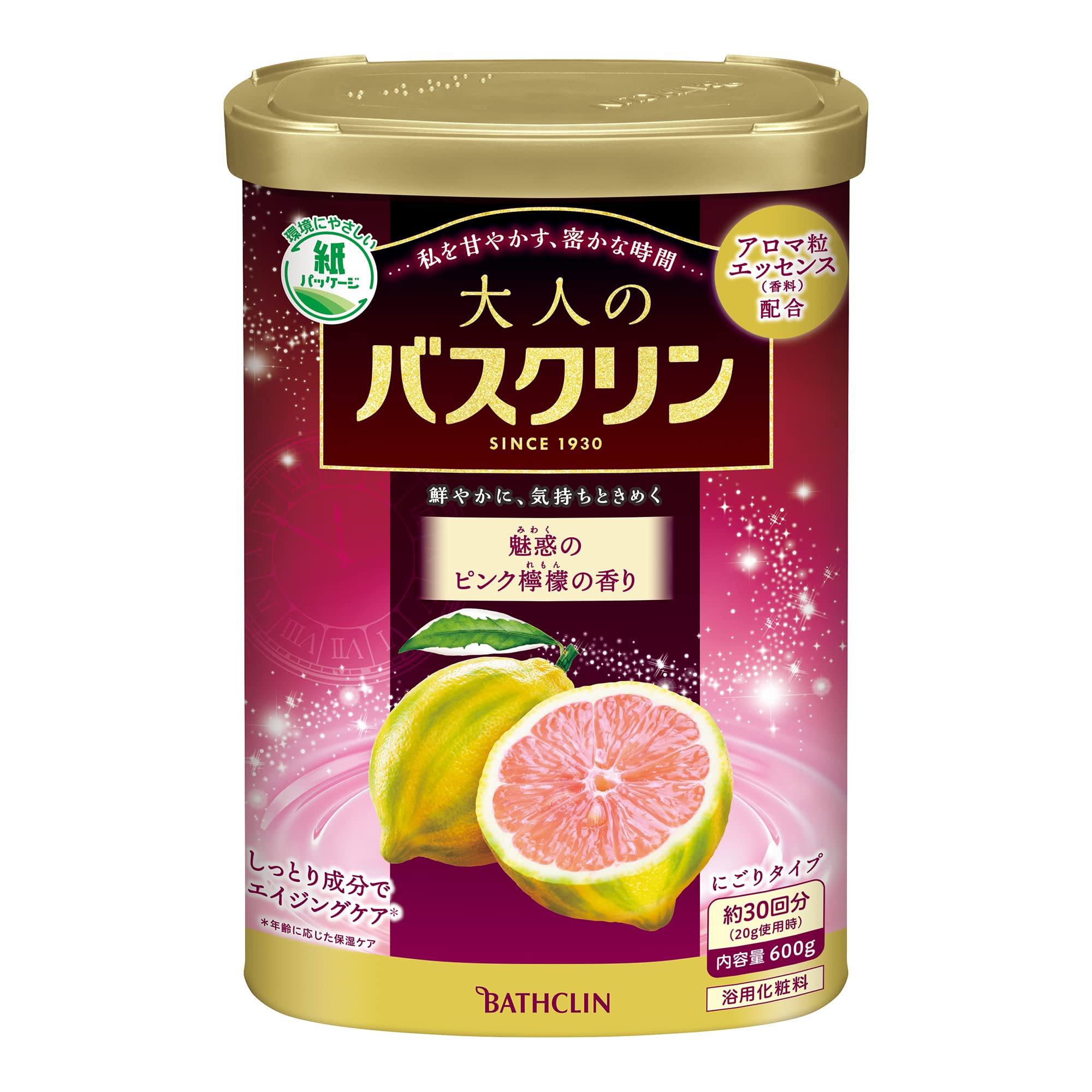 Bath Clean Adult Fascinating Pink Lemon Scent 600g (approx. 30 servings) Bath Cosmetics