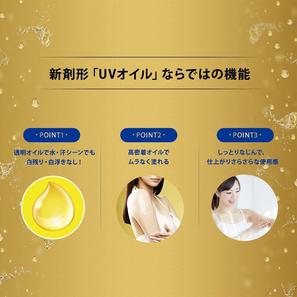 SKIN AQUA Sunscreen Water Magic Transparent UV Oil Transparent water-repellent type that repels water and sweat (SPF50+ PA++++) 50ml *Super waterproof
