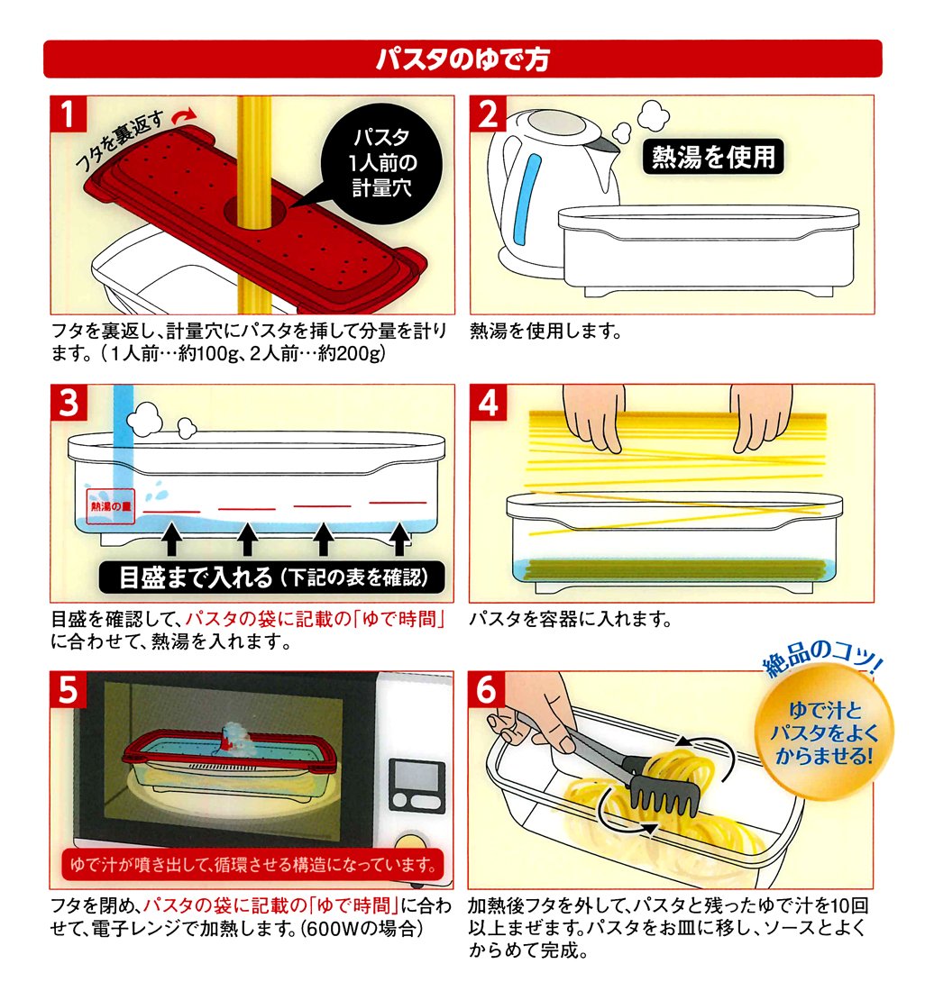 Ebisu Exquisite Microwave Pasta, 1-2 servings, 1 piece, Microwave Cooking Pasta Maker, Made in Japan, Prime Pack Staff PPS-6220