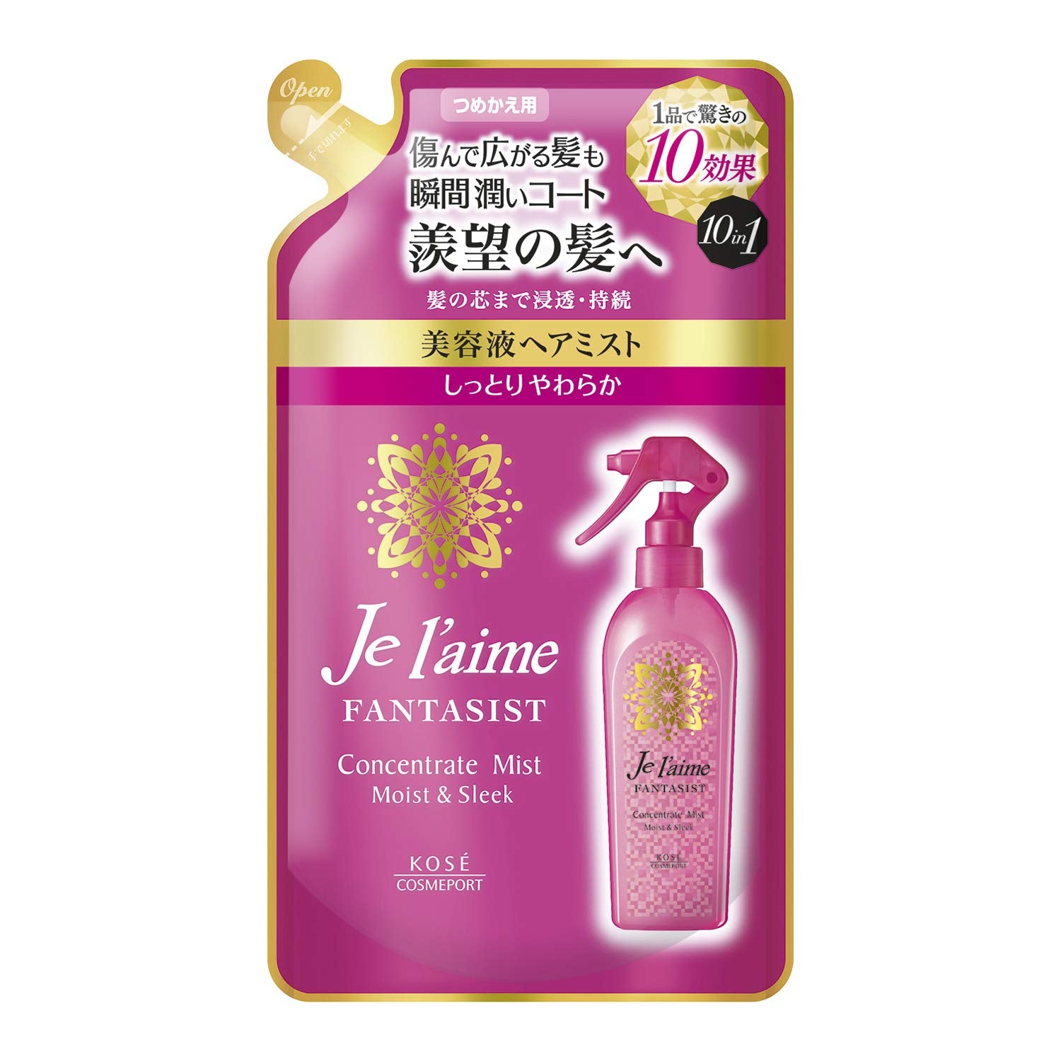 Jereme KOSE Fantasist Concentrate Mist Serum Hair Mist (Moist Soft) Refill 230mL 230ml (x 1)