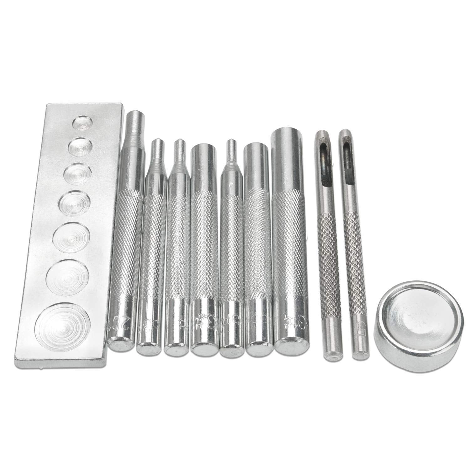 [Y Yakuni Tatsu] Leather Craft Hook Tool, 11 Piece Set, Grommet, All-Purpose Hitting Table, Riveting Tool, Leathercraft Tool, Tool